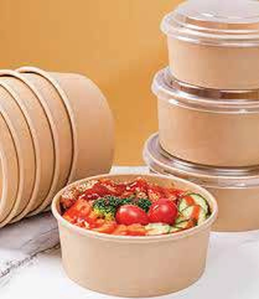 Paper bowls used with food