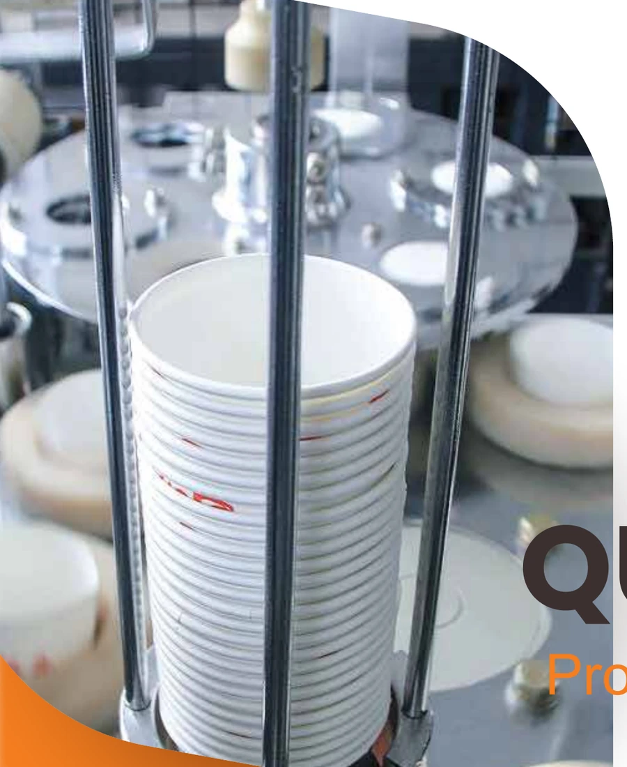 Paper cup production machinery at Murad Industries